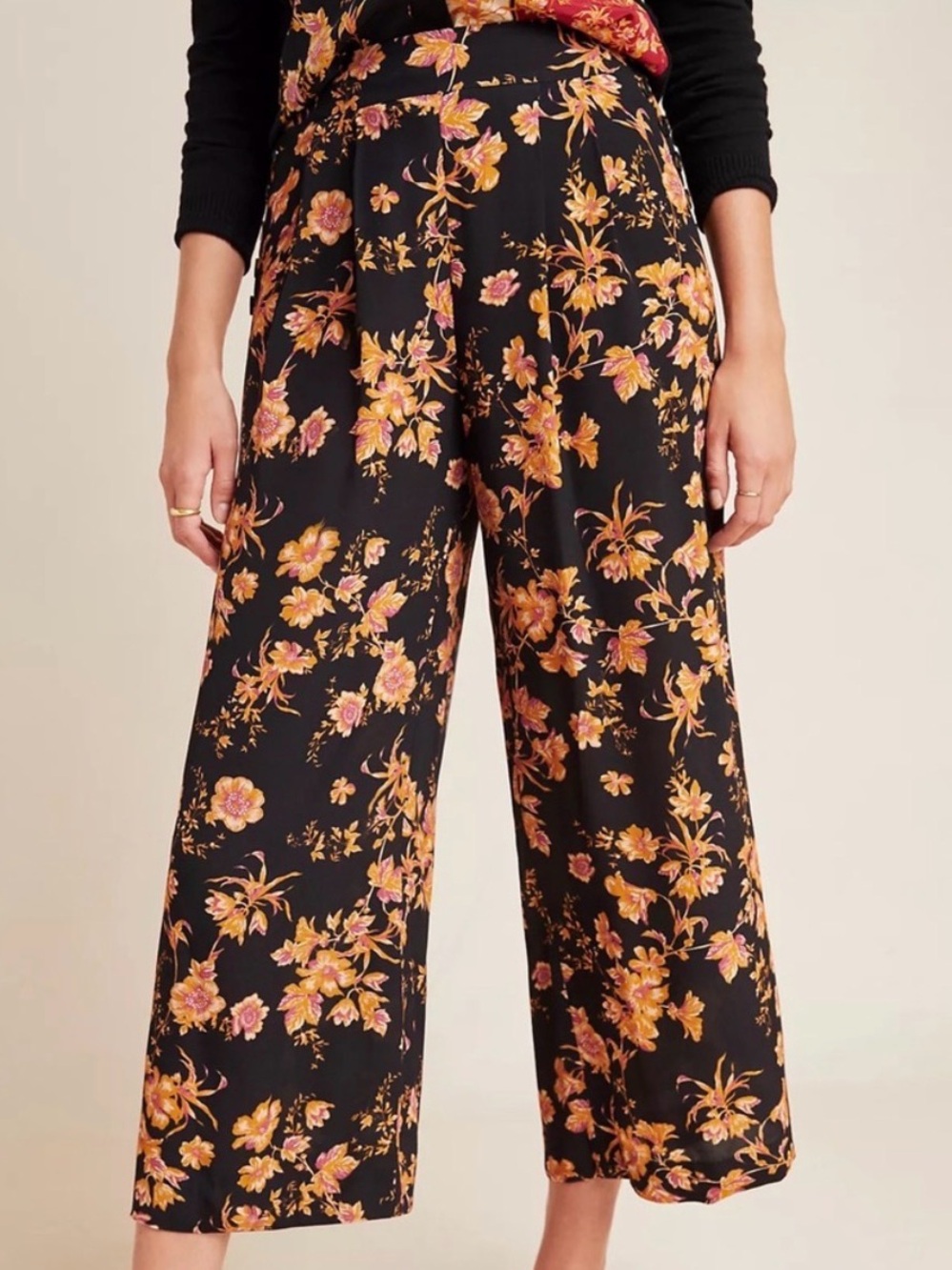 Kachel x Anthropologie Della Floral Wide Leg Pants